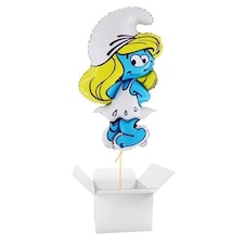 Smurfette Smurfs Giant Helium Foil Balloon - Inflated Balloon in a Box Blue