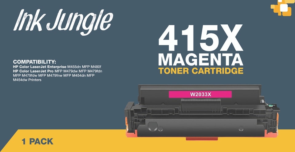 image 1 of Compatible HP 415X Magenta Toner Cartridge Pink