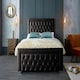 image 3 of Gelson Plush Black King Bed Frame - Black