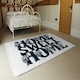 image 3 of Home Sweet Home Type (Rug) Black | Large: 140x200cm