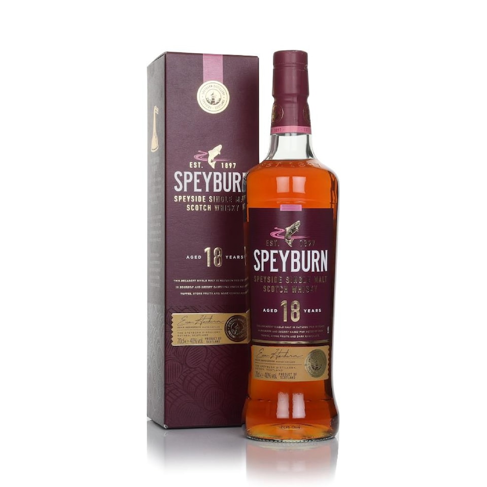 image 1 of Speyburn - Speyside Single Malt Scotch 18 year old Whisky | Multi | Dark golden | Creamy dark chocolate, toffee, a gently oak spiciness and a touch of citrus | 1