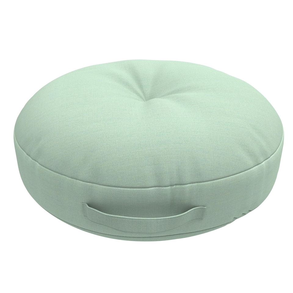 image 1 of Covers&All Sunbrella Round Seat Cushion with Handle, Plush Outdoor Pillows and Chair Cushions, 26 x 5, Canvas Spa