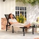 image 6 of Outsunny Sun Lounger, 5-Level Reclining Sun Lounger Chair, Black | Black | Black | One Size