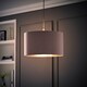 image 3 of ValueLights Reni Large Grey And Chrome Ceiling Pendant Shade | Grey