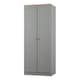 image 4 of Surrey Double Wardrobe in Dusk Grey & Bardolino Oak (Ready Assembled) | Grey | Dusk Grey & Bardolino Oak