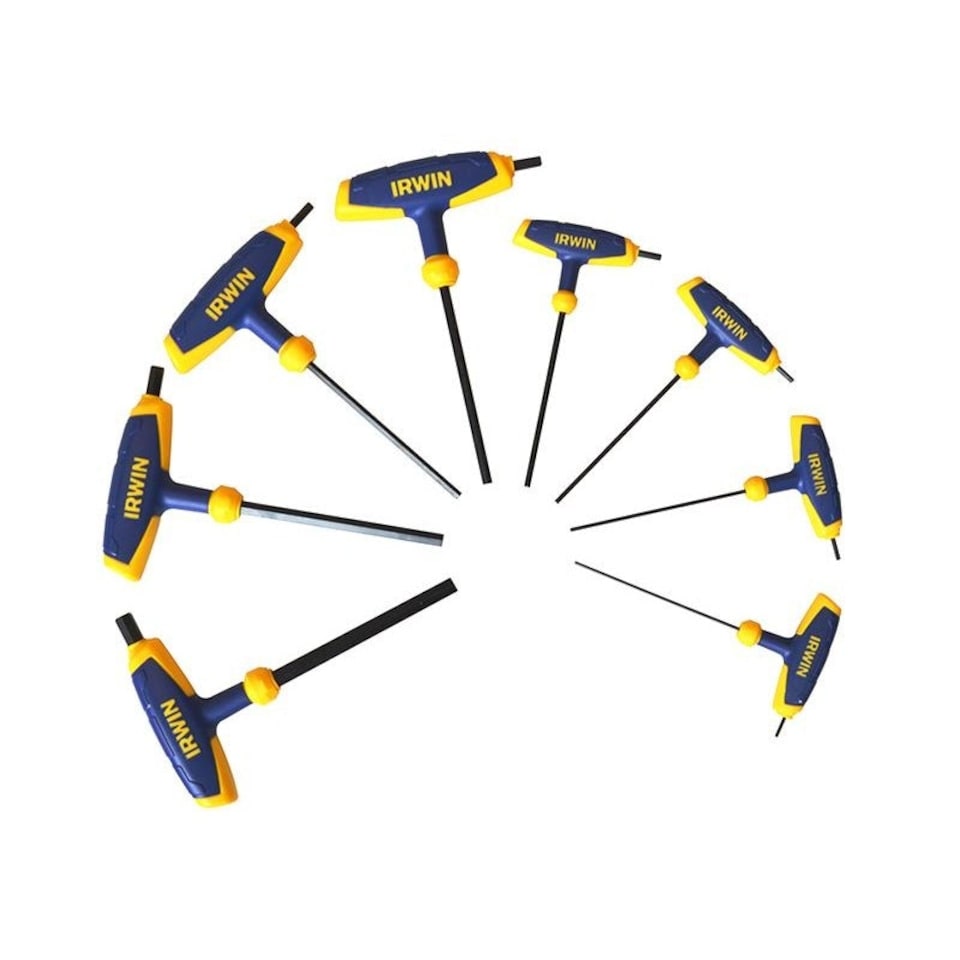 Irwin Metric T-handle Hex Key Set, 8 Piece - Multi Colour - One Size