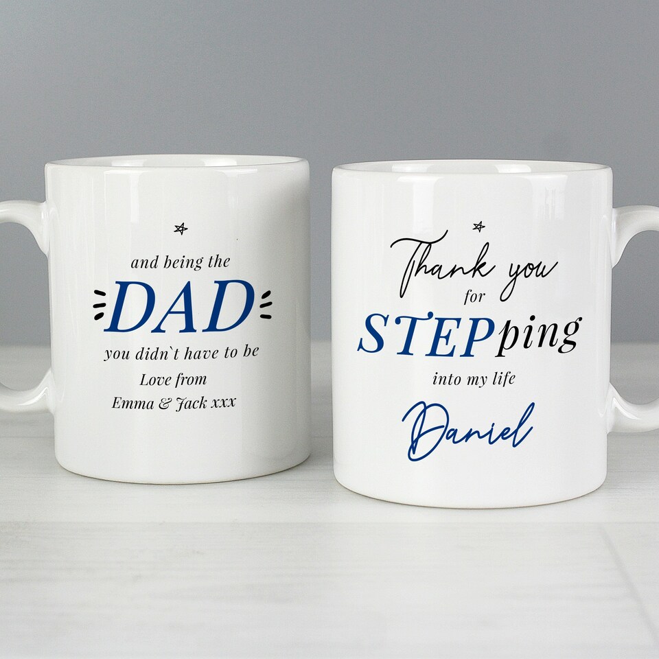 image 1 of Personalised Step Dad Mug White