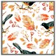 image 4 of Birds & leaves in autumn (Picutre Frame) White | M