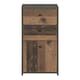 image 2 of Best Chest Storage Cabinet 2 Drawers 1 Door in Concrete Optic Dark Grey/Old - Wood Vintage