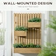image 3 of Outsunny Wooden Garden Planters with Trellis Wall-mounted Raised Garden Bed