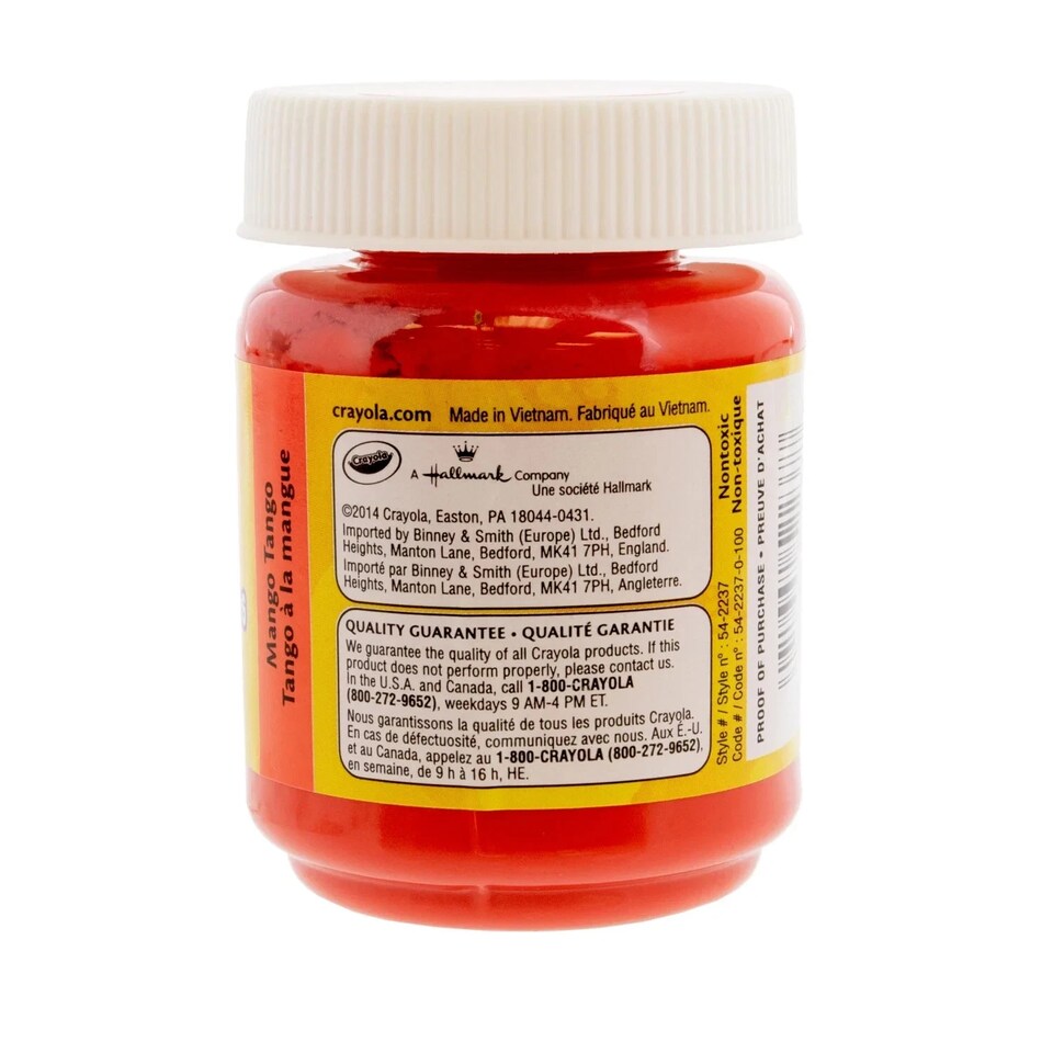 image 1 of Crayola Washable Kids Paint Mango Tango Orange 2 Ounce