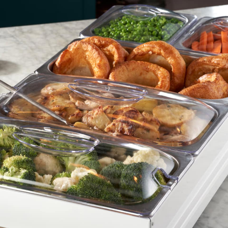 image 1 of Cooks Professional 5-Section Buffet Warmer 9.6L with Hotplate Function | White | 5-Section