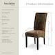 image 6 of Dining Chair - ergonomic seat shape, high backrest, padded, faux leather - Set of 4 Brown | Antique