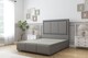 image 1 of Sloomy Lancaster Pewter Dumfries Divan Bed Base 2 Drawers Left Side With 26 Inch Strutted Headboard & 12 Inch Matching Footboard | Grey | Pewter | Single | 1