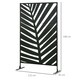 image 7 of Outsunny 6.5FT Metal Outdoor Privacy Screen Panel with Stand, Banana Leaf Style