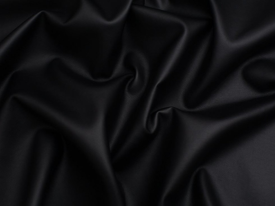 Minerva Core Range Black Soft Faux Leather Fabric for Bag Making, Dressmaking, Upholstery, 140cm / 55" Wide - per metre