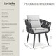 image 6 of Chair Lugano in rope design with aluminum frame | Grey | anthracite | One Size | 1