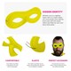 image 2 of Yellow Eye Mask on Elastic – Fancy Dress Accessory for Superheroes, Costumes & Parties Yellow | One Size