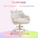 image 6 of Vinsetto Fluffy Desk Chair with Arms, Faux Fur Home Office Chair, Unicorn Swivel Chair with Adjustable Height and Wheels, Colourful