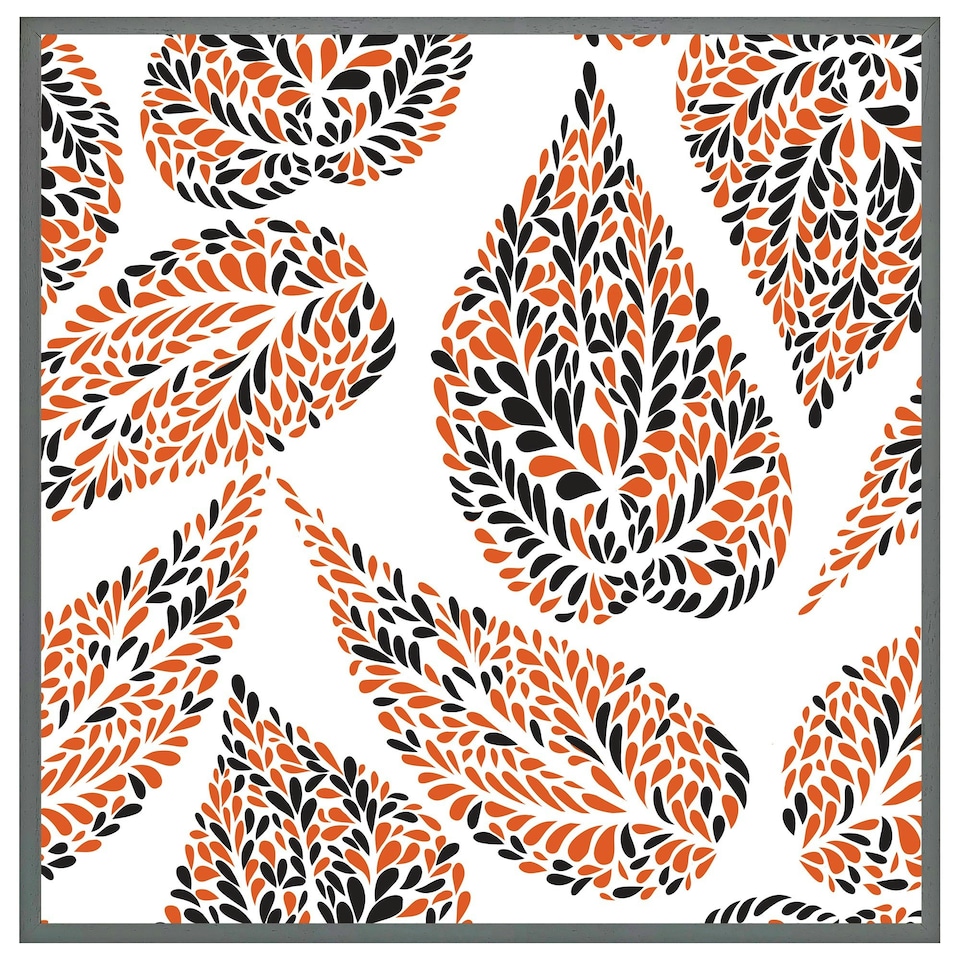 image 1 of Leaf droplets (Picutre Frame) Grey | L