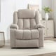 image 2 of Lovell Electric Lift Assist Riser Recliner with Massage and Heat - Light Brown