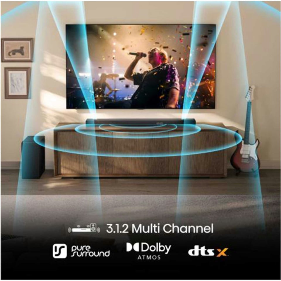 image 1 of Hisense AX Series 3.1.2 Channel Soundbar with Wireless Subwoofer AX3120Q