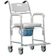 image 1 of HOMCOM Personal Mobility Assist Waterproof Shower Commode Wheelchair Grey Grey