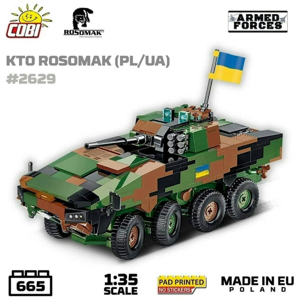 image 1 of KTO Rosomak armoured car brick model - COBI 2629 - 665 bricks