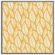 image 4 of White leaf pattern on orange (Picutre Frame) Brown | Oak | L