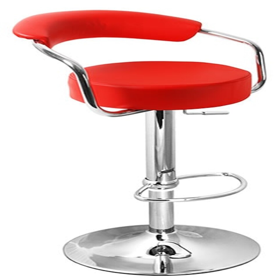 Lazio Adjustable Bar Stool Red Red