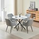 image 5 of Seattle Dining Table with 4 Charlotte Velvet Chairs Black