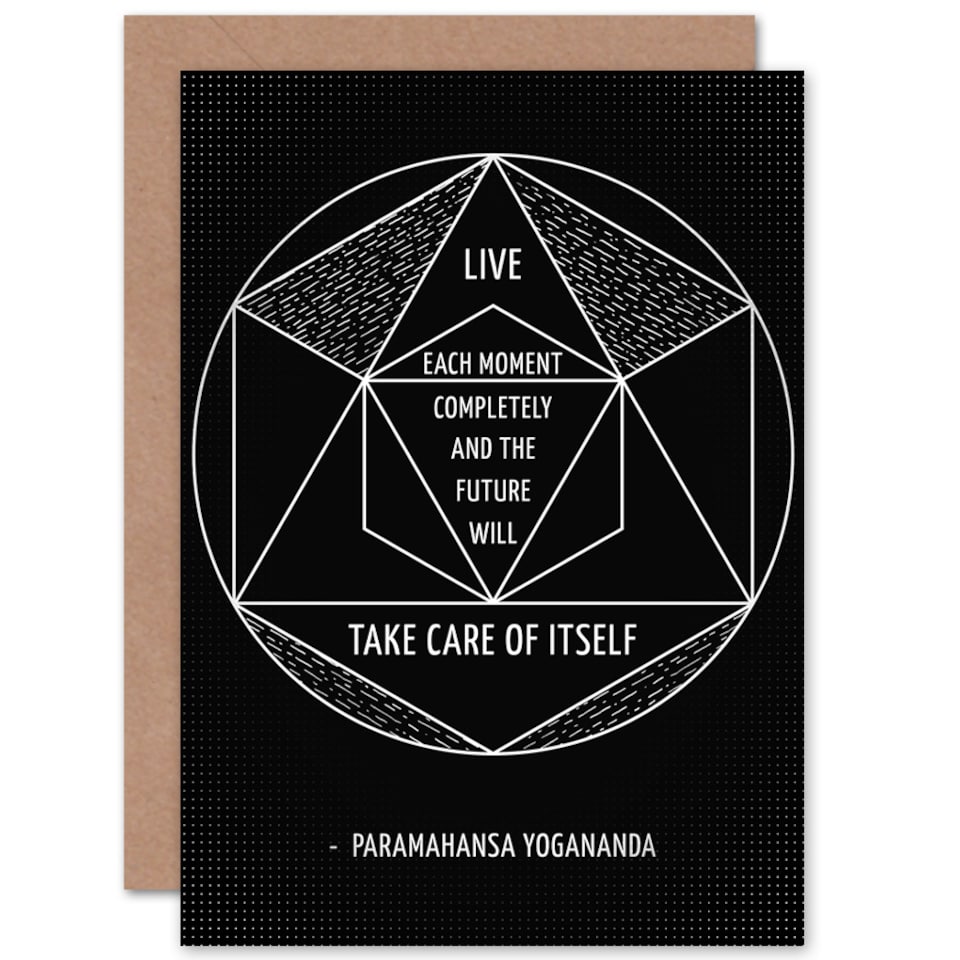 image 1 of Motivational Live Each Moment Paramahansa Yogananda Greetings Card