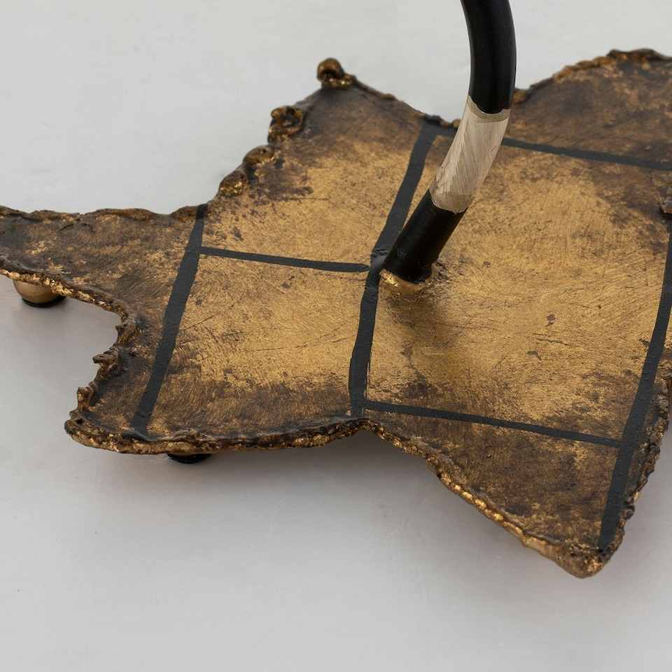 image 1 of Dominique 1 Light Table Lamp Gold Leaf, E27