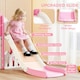 image 4 of AIYAPLAY 7 in 1 Toddler Slide Set, Frog Theme Playset with Basketball Hoop