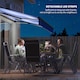 image 5 of Outsunny 3 x 2.5m Electric Awning with LED Light and Remote Controller Blue | Blue | 1