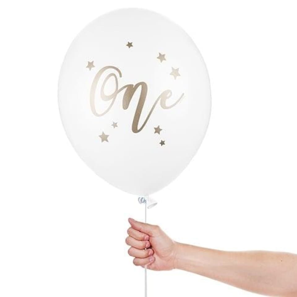 image 1 of Assorted Pink Age One Latex Balloons 30cm / 12 in - Pack of 6 Pink