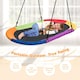 image 2 of COSTWAY Oval Swing 60 inch Tree Swing with Adjustable Heights Multicolor