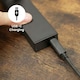 image 1 of ValueLights Ryle Pair of - Easy Fit Touch Dimmer Rechargeable Picture Wall Light - Black