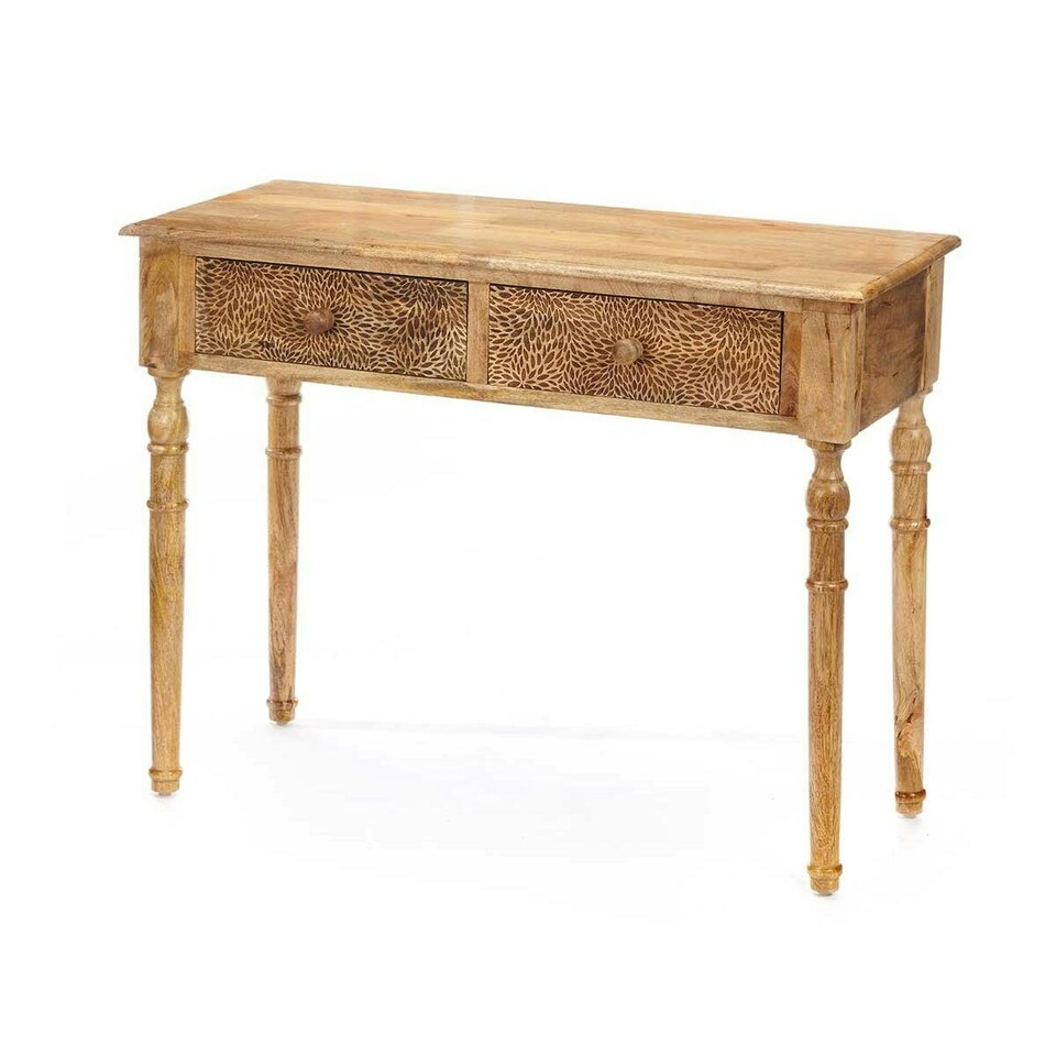 image 1 of Hall Table with 2 Drawers Gift Decor 39 Brown 98 x 77 x 42 cm Sheets N/A