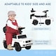 image 7 of HOMCOM 3 in 1 Kids Children Ride on Push Car Toddler Sliding Car G350 Licensed Walker Foot to Floor Slider Push-Along with Horn Steering Wheel NO POWER Manual, White