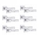 image 1 of Golden Grace 6 Pairs Modern Nova Premium Design Door Handles on Square Rose in Polished Chrome Finish Chrome