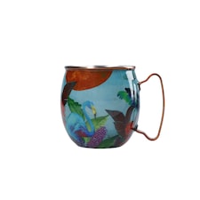 Mikasa x Sarah Arnett Stainless Steel Moscow Mule Mug, 450ml, Flamingo Multi