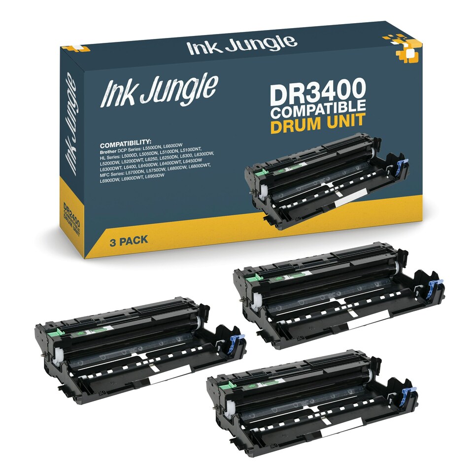 image 1 of 3x Compatible Brother DR3400 Drum Units N/A