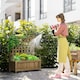 image 2 of Outsunny Raised Garden Bed with Trellis Garden Planters Indoor Outdoor
