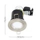 image 3 of ValueLights Downlight Twist Fire Rated Brushed Chrome Ceiling Light Fitting Single Pack