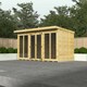 image 2 of 16ft x 7ft Pent Summer House (Full Height Window) - Wood - L214 x W474 x H201 cm Brown