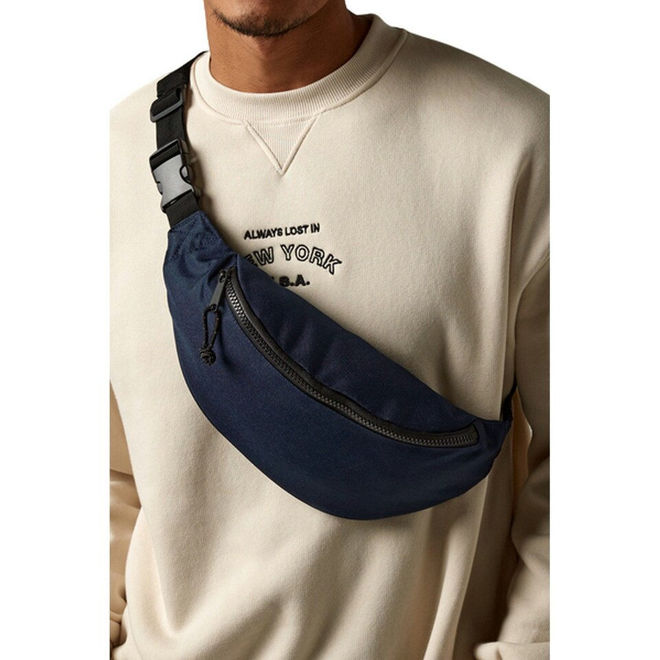 image 1 of Bagbase Adults Unisex Recycled Waistpack - Navy Blue - One Size 