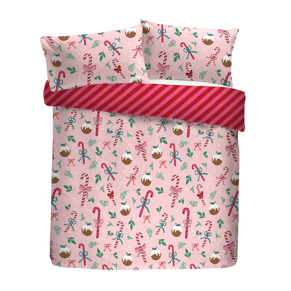 image 1 of Fusion Festive Fancy Duvet Cover Set Pink
