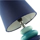 image 4 of Ceramic Pebble Table Lamp with Midnight Blue Teal and Duck Egg Colours