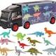 image 1 of Dinosaur Transporter Truck Carry Case Playset – Includes 12 Dinosaur Figures – Portable Toy Organizer for Kids